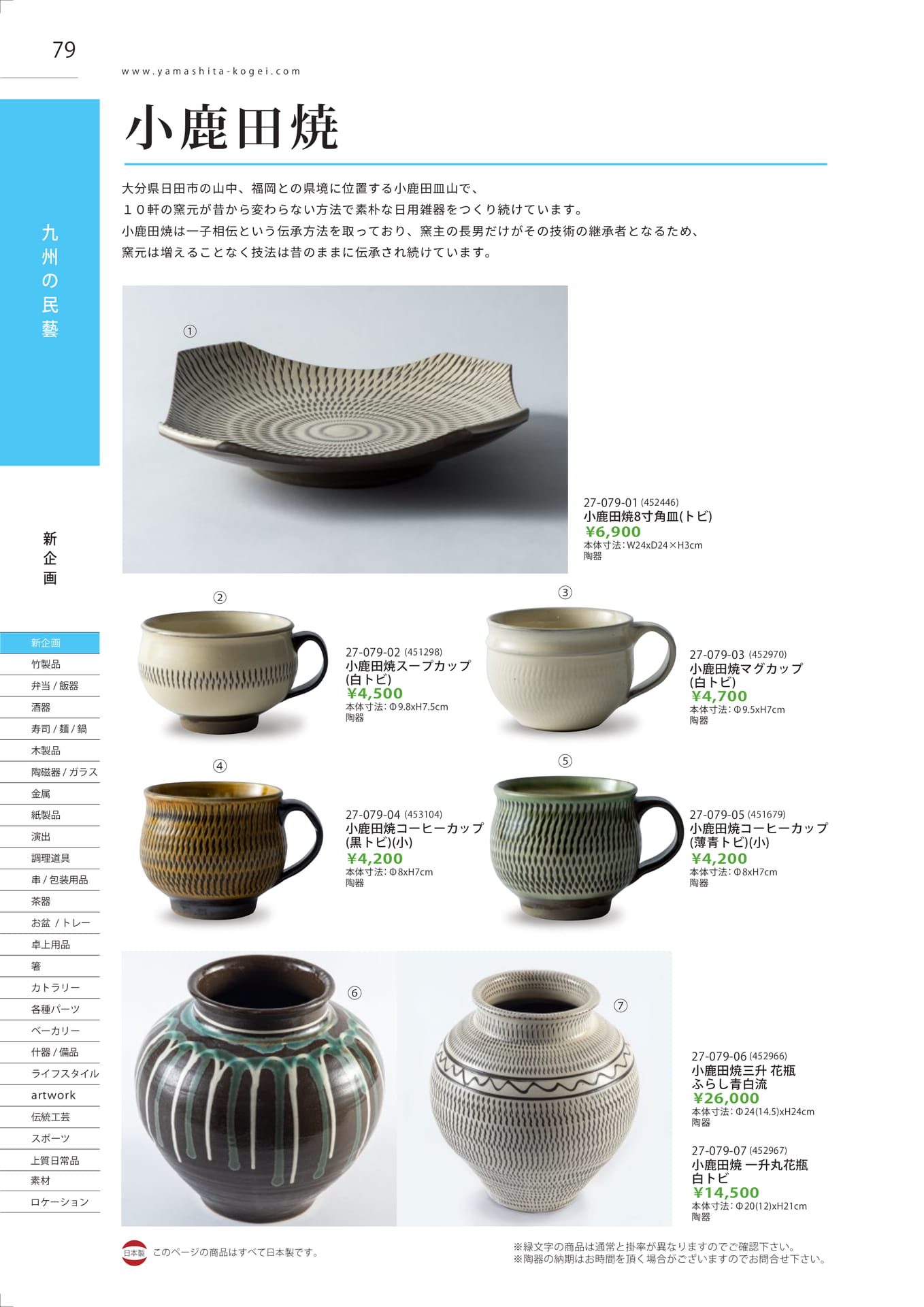 小鹿田焼（80ページ目）