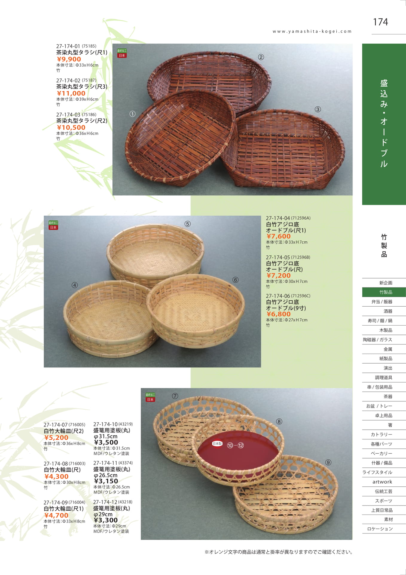 茶染丸型タラシ・大輪皿（175ページ目）