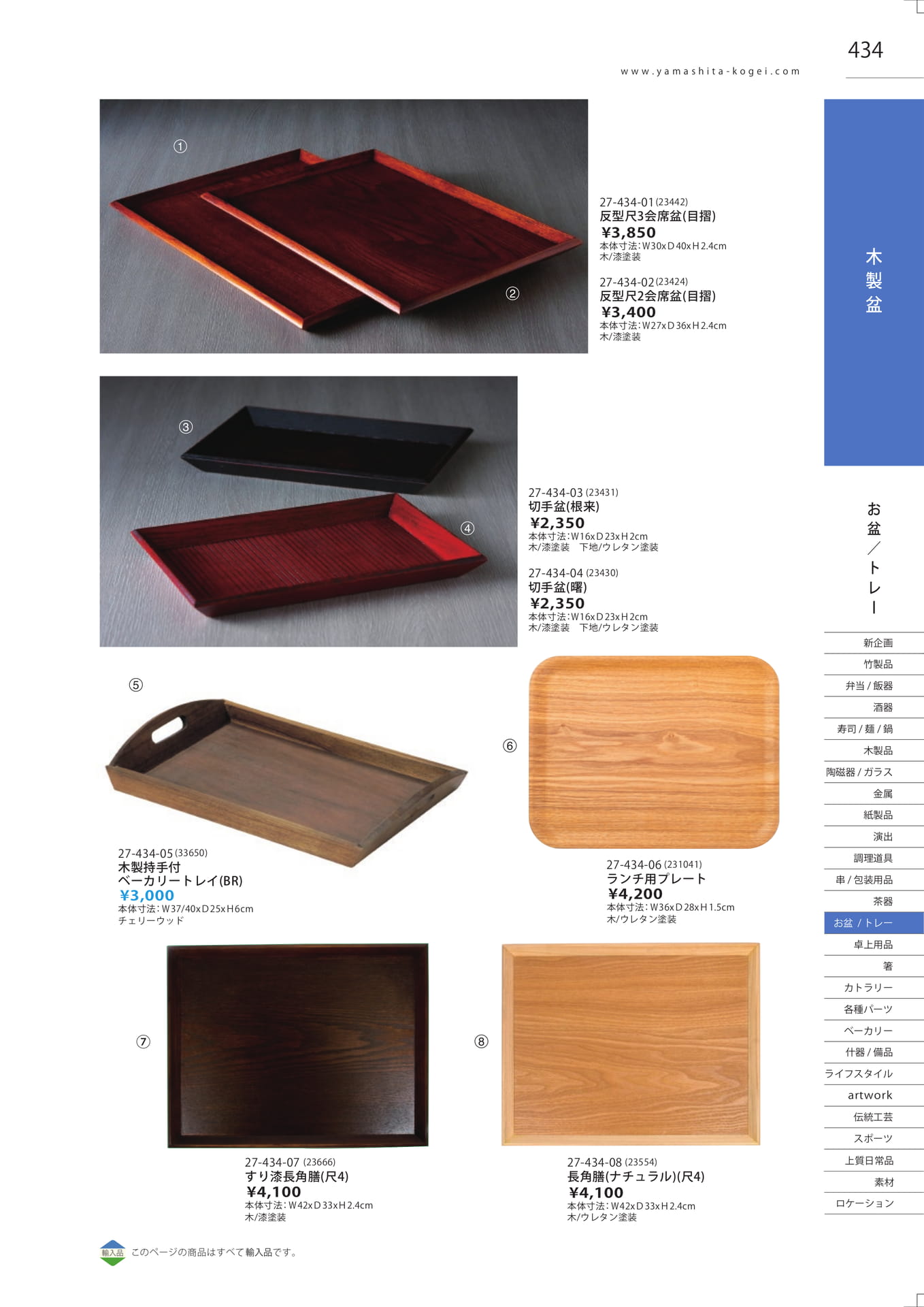 木製盆／マット（441ページ目）