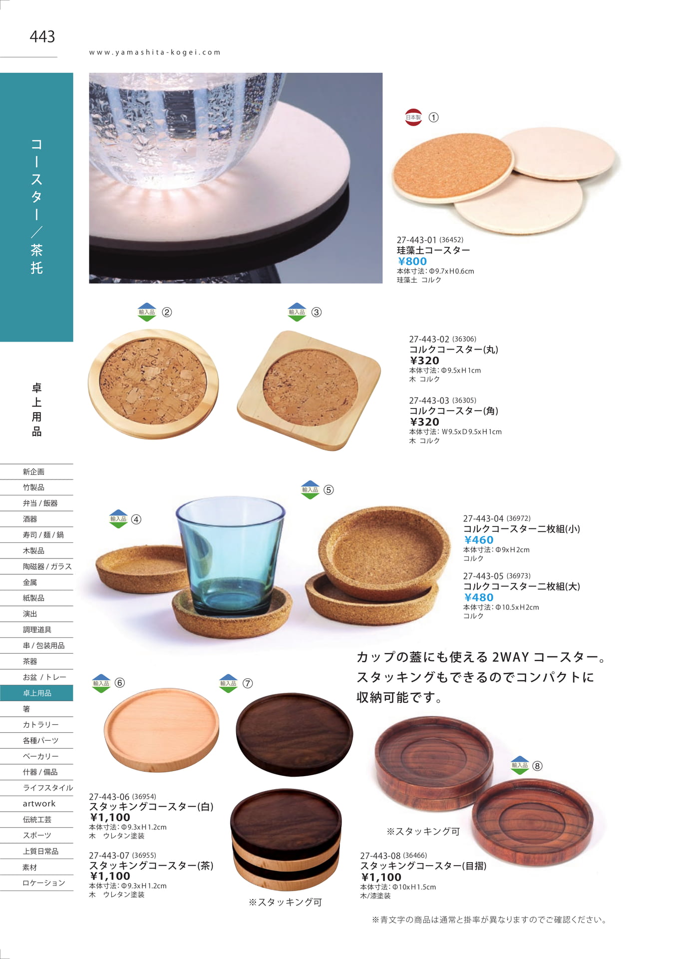 コースター／茶托（450ページ目）