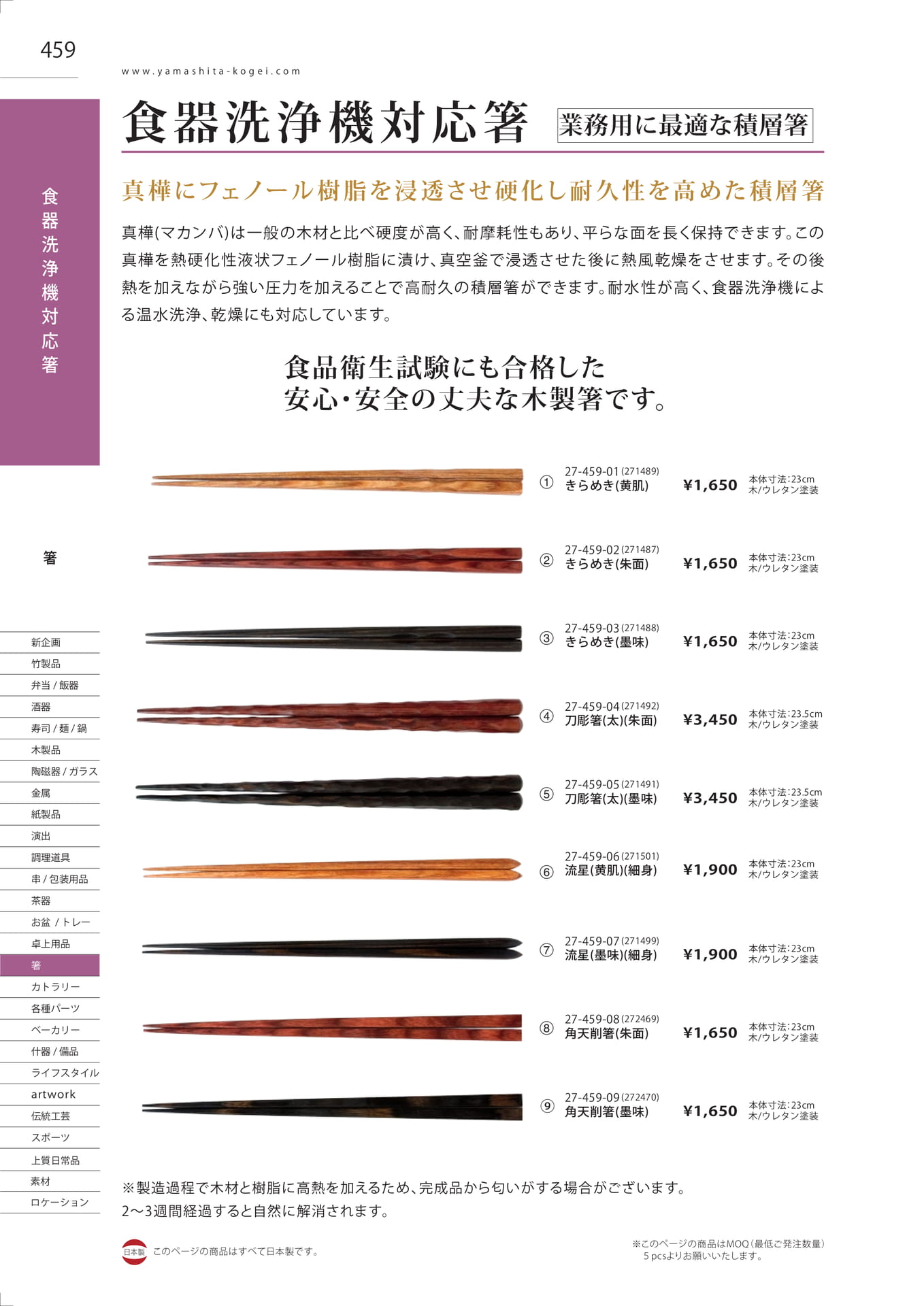 食器洗浄機対応箸（466ページ目）
