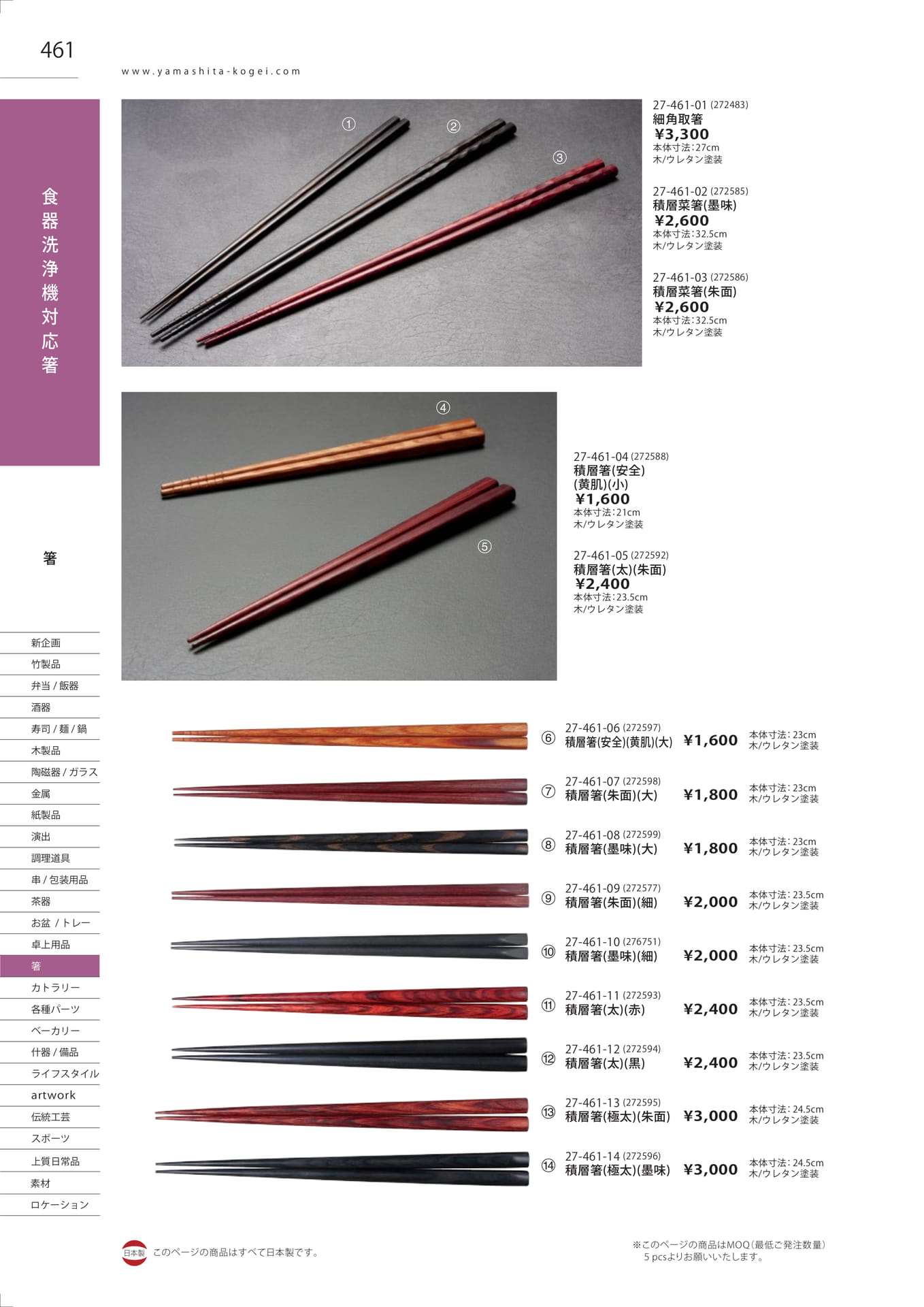 食器洗浄機対応箸（468ページ目）