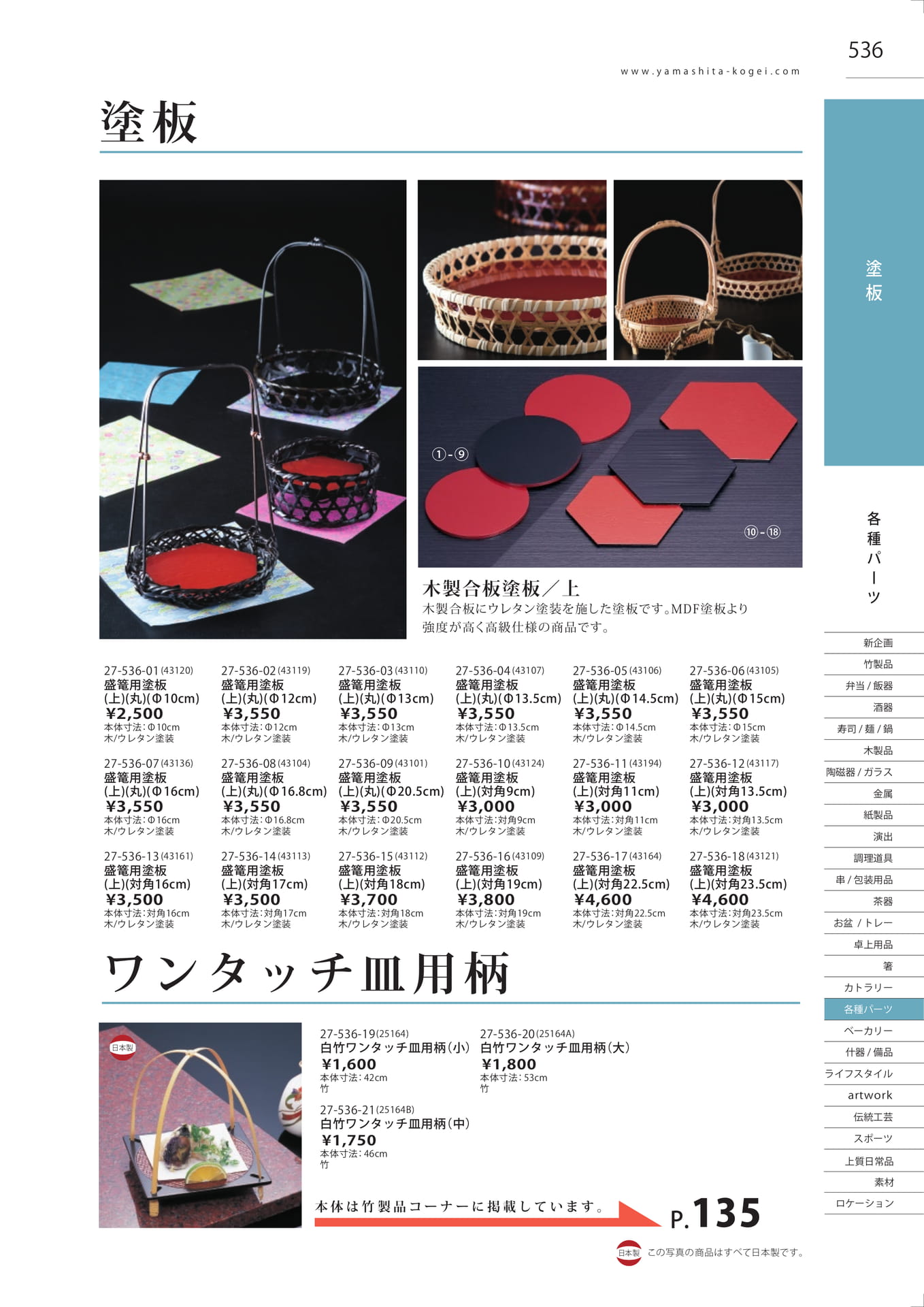 塗板・ワンタッチ皿用柄（543ページ目）