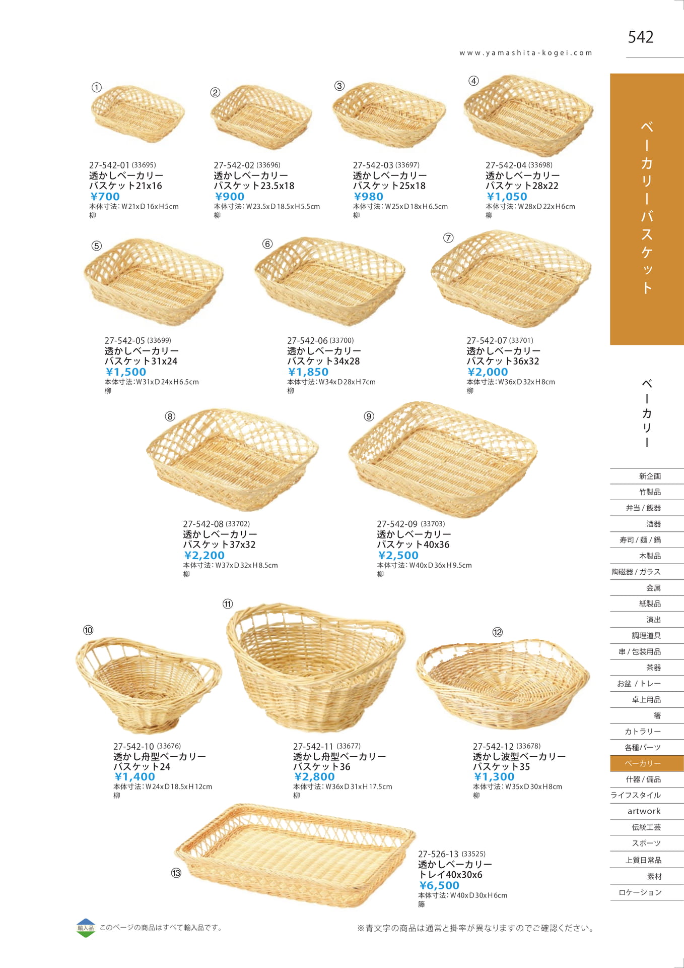 ベーカリーバスケット（549ページ目）