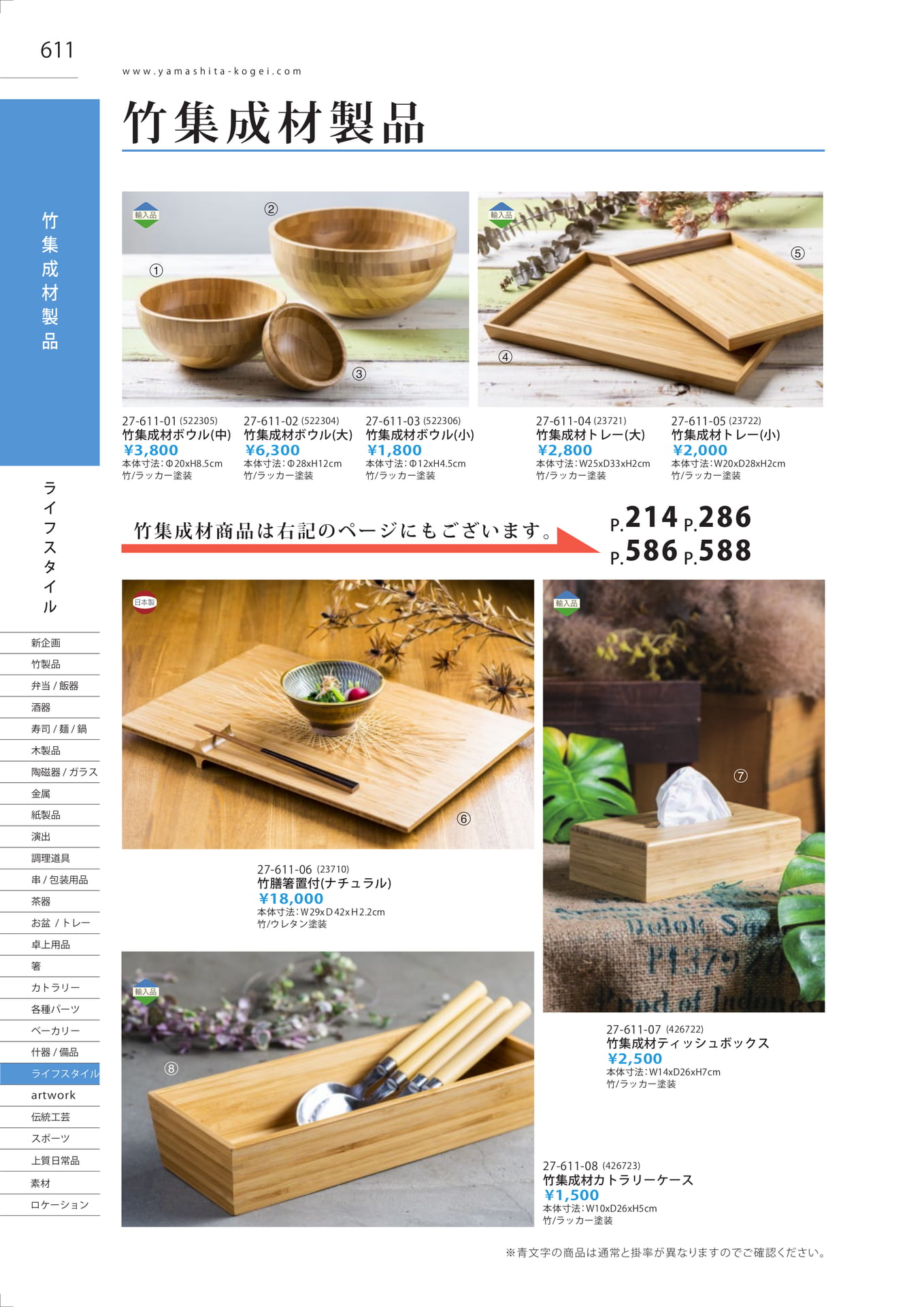 竹集成材製品（618ページ目）