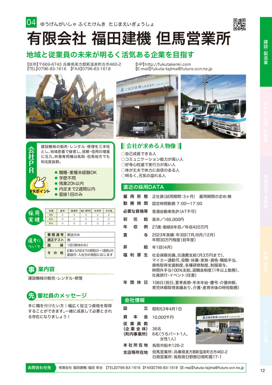 有限会社 福田建機 但馬営業所（13ページ目）